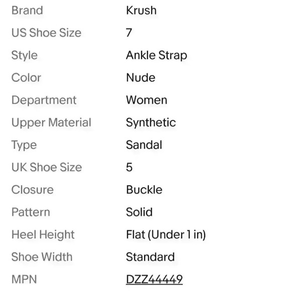 NIB Krush Women's Laura Chain Trim Cleated Nude Jelly Flat Size 9 US - Picture 4 of 4